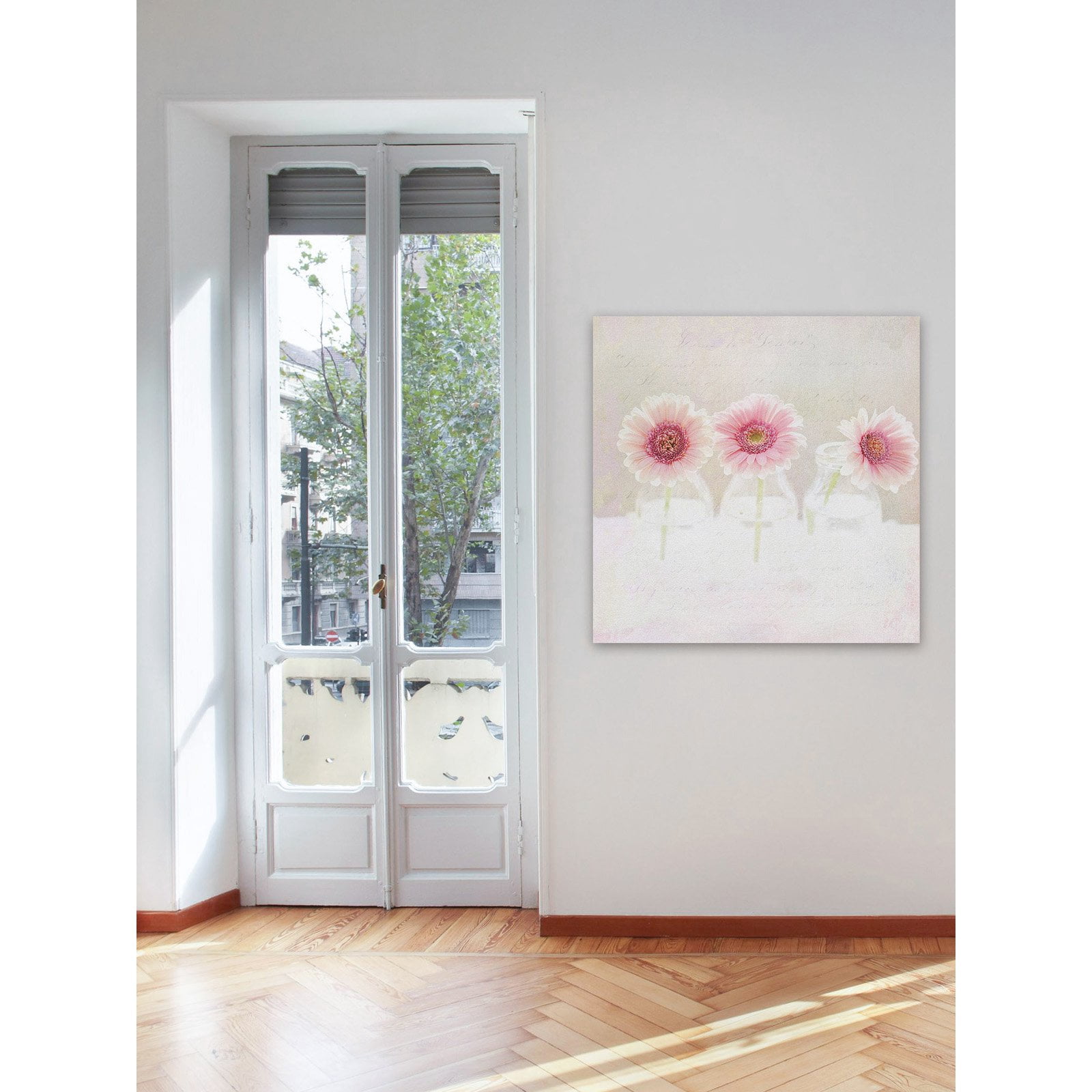 "3 Daisies" Painting Print on Wrapped Canvas