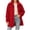 Red, variant on BXJX Womens Fleece Jackets, Mid Length Stand Collar Full Zip Long Sleeve Warm Outerwear with Pockets Khaki Size S-2XL