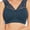 Dark Blue, variant on Ochine Women's T Shirt Bra Wirefree V Neck Bra Lace Trim Underwear Tank Top,Full Cup,M-3XL