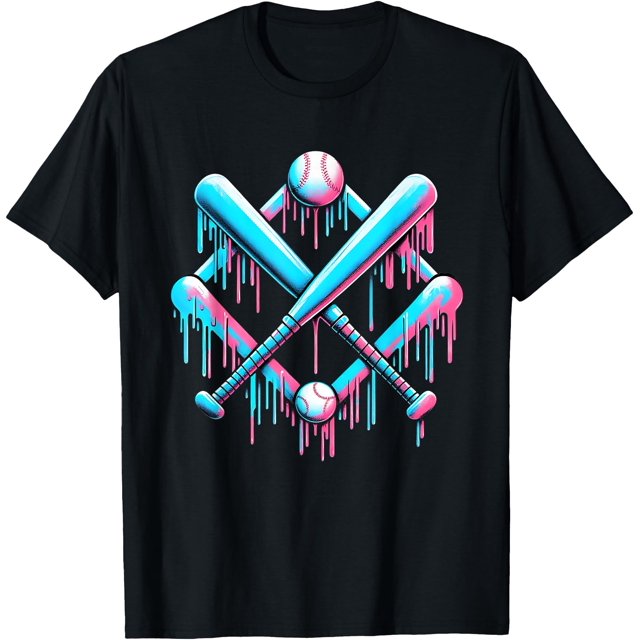 T-Shirt Baseball Home Plate Drip pour Garçons Ice Cream Spinkle - comme sur l'Image - S