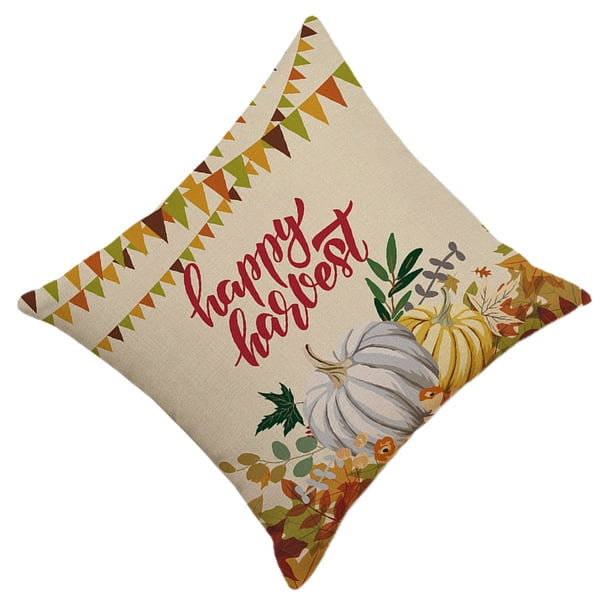 Bearachild Funda de almohada con estampado decorativo de acción de gracias, funda de almohada con patrón surtido, funda de almohada con soporte para la Decoración del hogar uno 21GM15 Bearachild HA060852-01B