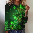 thumbnail image 2 of ZHYou Valentine's Day Womens T-Shirts Loose Fit Long Sleeve St. Patrick's Day Printed V-Neck Casual Soft Spring Summer Shirts,Black,S,M,L,XL,2XL ,3XL,4XL,5XL,Multicolor,L, 2 of 4