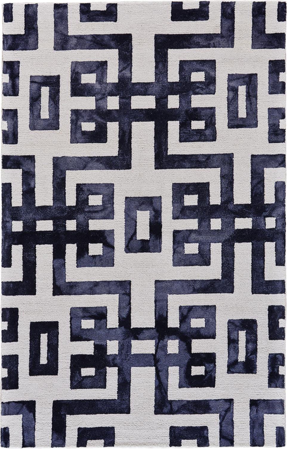 Origins Carved Maze Hand Tufted Modern Quality Wool Rug Grey 3 Sizes 