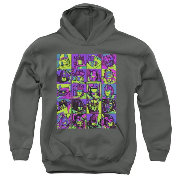 Transformers - Transformer Squares - Youth Hooded Sweatshirt - Large