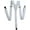 White, variant on Y-Shaped Unisex Adjustable Skinny Clip on Braces/Suspenders with Metal Clips - 2.5cm