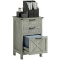 thumbnail image 1 of HOMCOM 3 Drawer File Cabinet Filing Cabinet for A4 Letter Size Stone Grey, 1 of 10