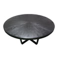 thumbnail image 5 of Benjara Raj 63" Round Dining Table- Cross Legs Design- Black Acacia Wood- Iron, 5 of 6