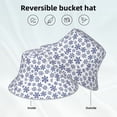 thumbnail image 2 of Xecao Dark Blue Snowflakes Print Men and Women Night Reflective Hat Runner Cap Visor Bucket Hat Boonie Cap, 2 of 6