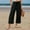 Black, variant on Wide Leg Capri Pants for Women Summer Linen Elastic Waisted Pull On Capris with Pockets Boho Beach Ruffle Pants Casual Pants for Women plus Size with Pockets plus Size Casual Pants Rompers
