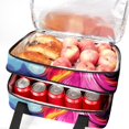 thumbnail image 5 of Unicorn Double Layered Insulated Refrigerated Lunch Bag with Two Compartments, Large Capacity, and Handheld Carry - 7.1x11.4x16.1 Inches, 5 of 6