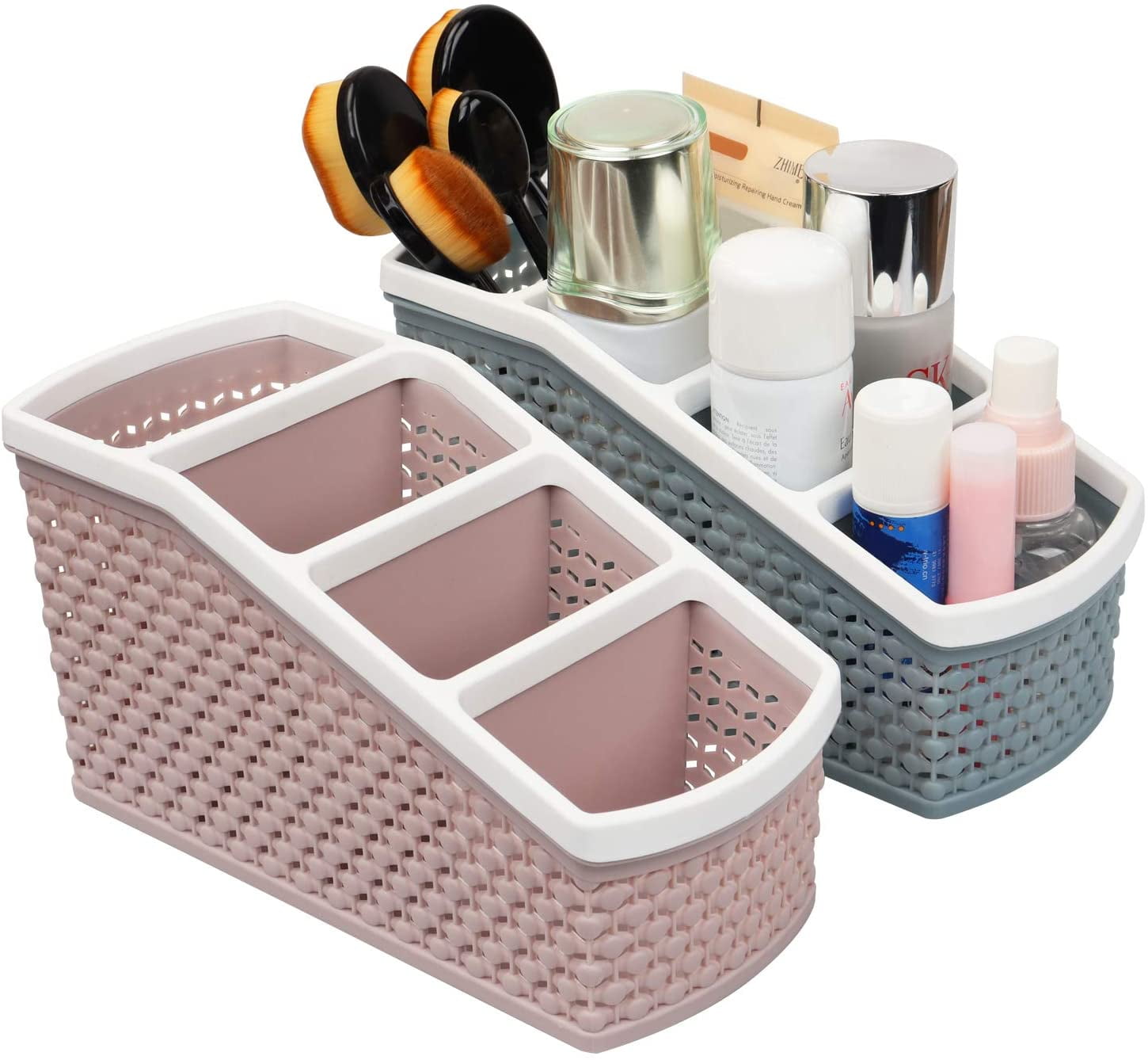 Countertop Makeup Organizer, Plastic Cosmetic Holder for Bathroom
