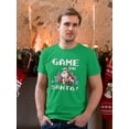 thumbnail image 2 of Game On, Santa! T-Shirt Men -Smartprints Designs, Male 3X-Large, 2 of 4
