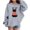 Gray, variant on BaoFuBaoMei Hoodie for Boys Girls Pullover Christmas Solid Color Long Cuffed Sleeve Sweatshirt Tops Fleece Lined Loose Hooded Fall Clothes for Christmas Dinner Vacation Holiday