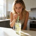 thumbnail image 4 of Ohmyroo 8 Pcs Extendable Plastic Corrugated Straws Flexible Bendable Drinkware For Holiday Parties, 4 of 6