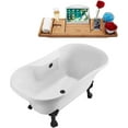thumbnail image 2 of 60" Streamline N100BL-BL Soaking Clawfoot Tub and Tray With External Drain, 2 of 11
