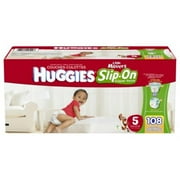 huggies little movers slip-on diapers mega colossal pack, size 5, 108 count