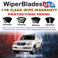 thumbnail image 2 of 2009 Lexus GX470 Beam Wiper Blades Wipers w/1yr Warranty (Set of 3) w/Rear Wiper, 2 of 5