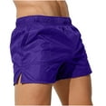 thumbnail image 4 of Busydd Mens Shorts Casual Solid Color Gym Athletic Shorts for Men Summer Beach Elastic Waist Men's Swim Trunks with Pockets, 4 of 6