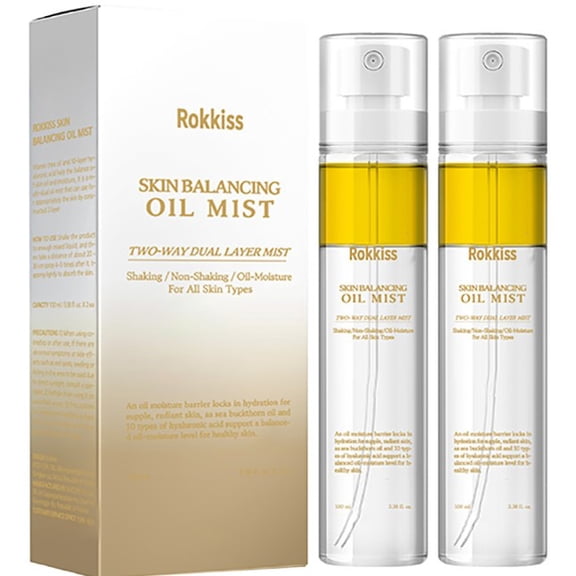 ROKKISS Skin Balancing Oil Mist 3.38 fl oz, 2 Pack