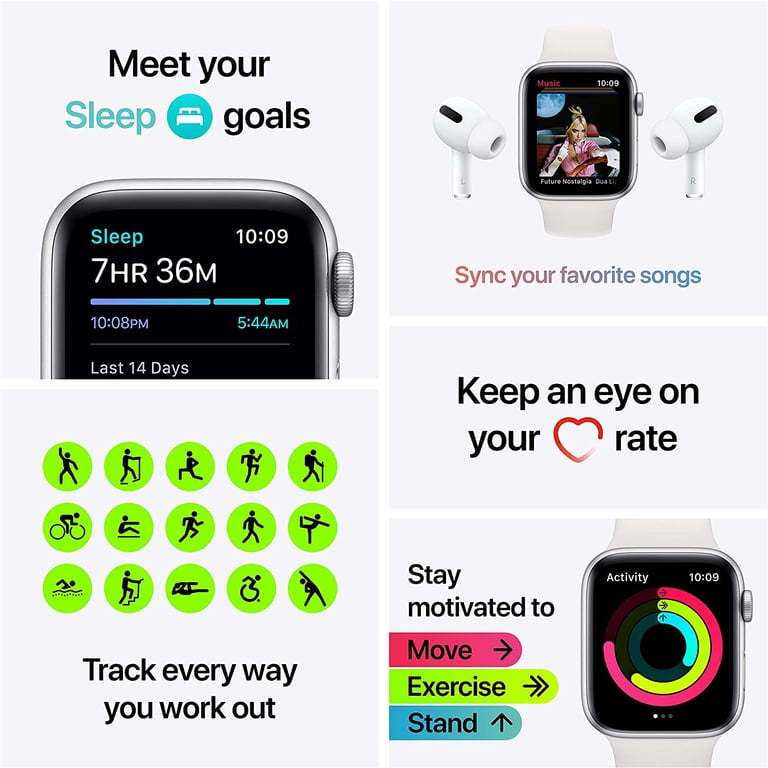 Brand New Apple Watch SE GPS, 40mm Space Gray Aluminum Case with