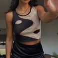 thumbnail image 5 of Mujeres Sexy y2k E-Girls 90s Sin mangas Cara Retrato Estampado Crop Top Tie Dye Chaleco Camiseta sin mangas Estampado gráfico Top Verano Zhivalor WRLF-56-2, 5 of 5