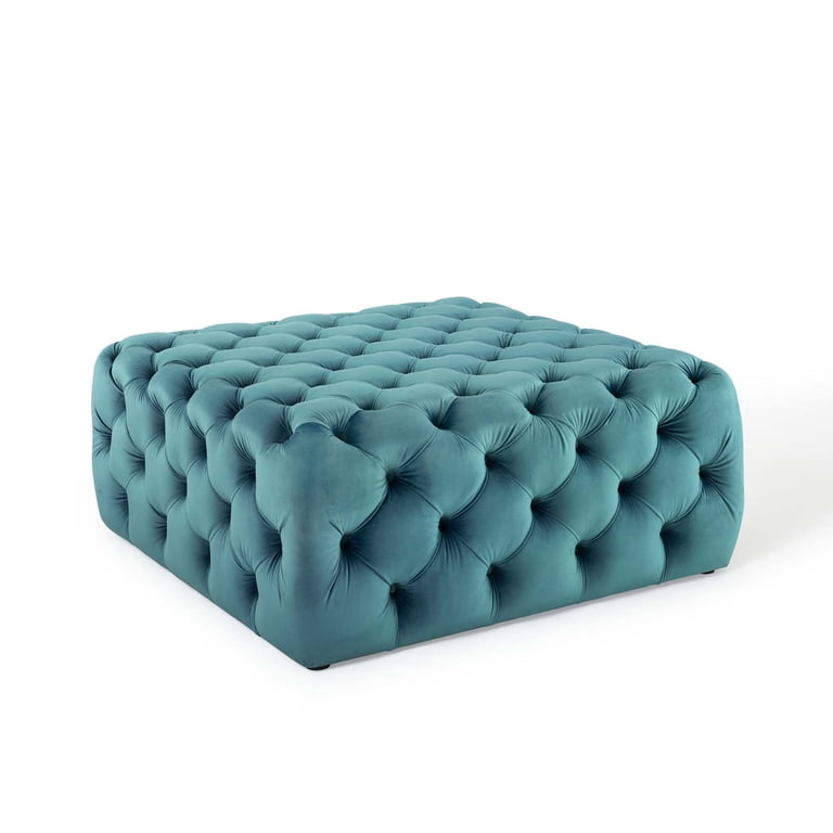 Modway Amour Tufted Button Large Square Performance Velvet Ottoman 