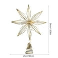 thumbnail image 4 of Xuniizn Star Tree Topper, Glitter 3D Shatterproof Star, Christmas Tree Top Decor for Indoor Outdoor Holiday Home Party, Metal, Gold, 4 of 7
