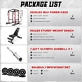 thumbnail image 2 of Squat Rack for Home Gym, 2000LBS Power Rack with Adjustable Pulley System, Power Cage Workout Equipment with LAT Pulldown and Training Attachment, 2 of 9