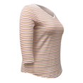 thumbnail image 3 of Playera George Talla 38 Cuello V Rayas Corte Plus Multicolor, 3 of 4