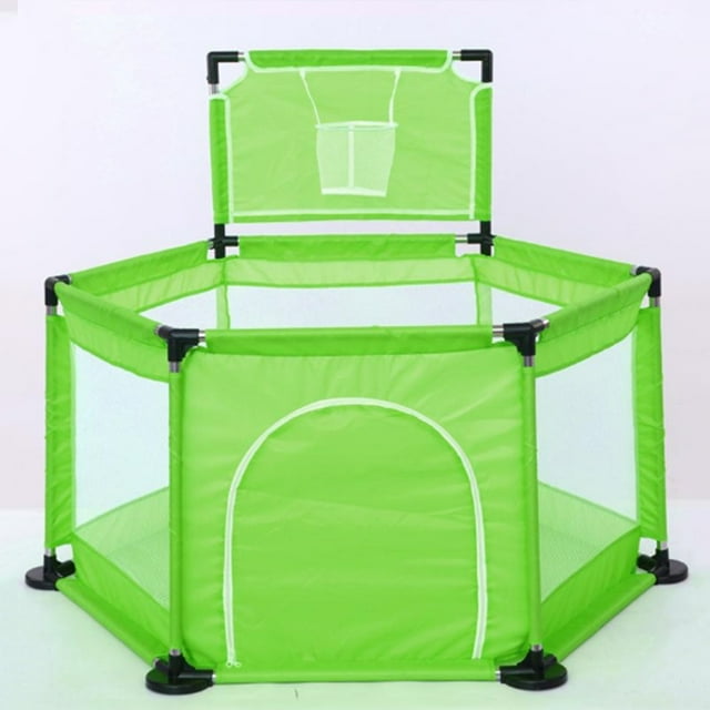 Baby Playpen Interactive Kids Play Playard Ocean Ball Safety Gate 6 Panel Fence (balls not Include)