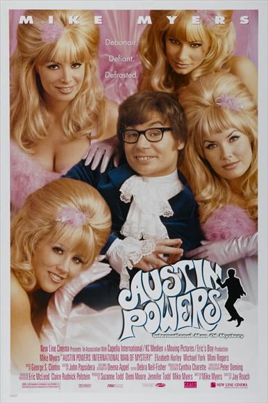 Austin Powers International Man of Mystery Single Sided Movie Poster 27x40 