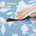 thumbnail image 5 of decorUhome Vinyl Tablecloth with Flannel Backing Rectangle, Waterproof Plastic Table Cover for Dinner, Picnic, Indoor and Outdoor(Blue Leaves, 60" x 120"), 5 of 7