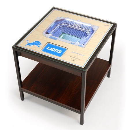 Detroit Lions 25-Layer StadiumViews Lighted End Table
