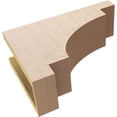thumbnail image 6 of 5"W x 15"D x 10"H Classic Mediterranean Rough Cedar Woodgrain TimberThane Corbel, Primed Tan, 6 of 6