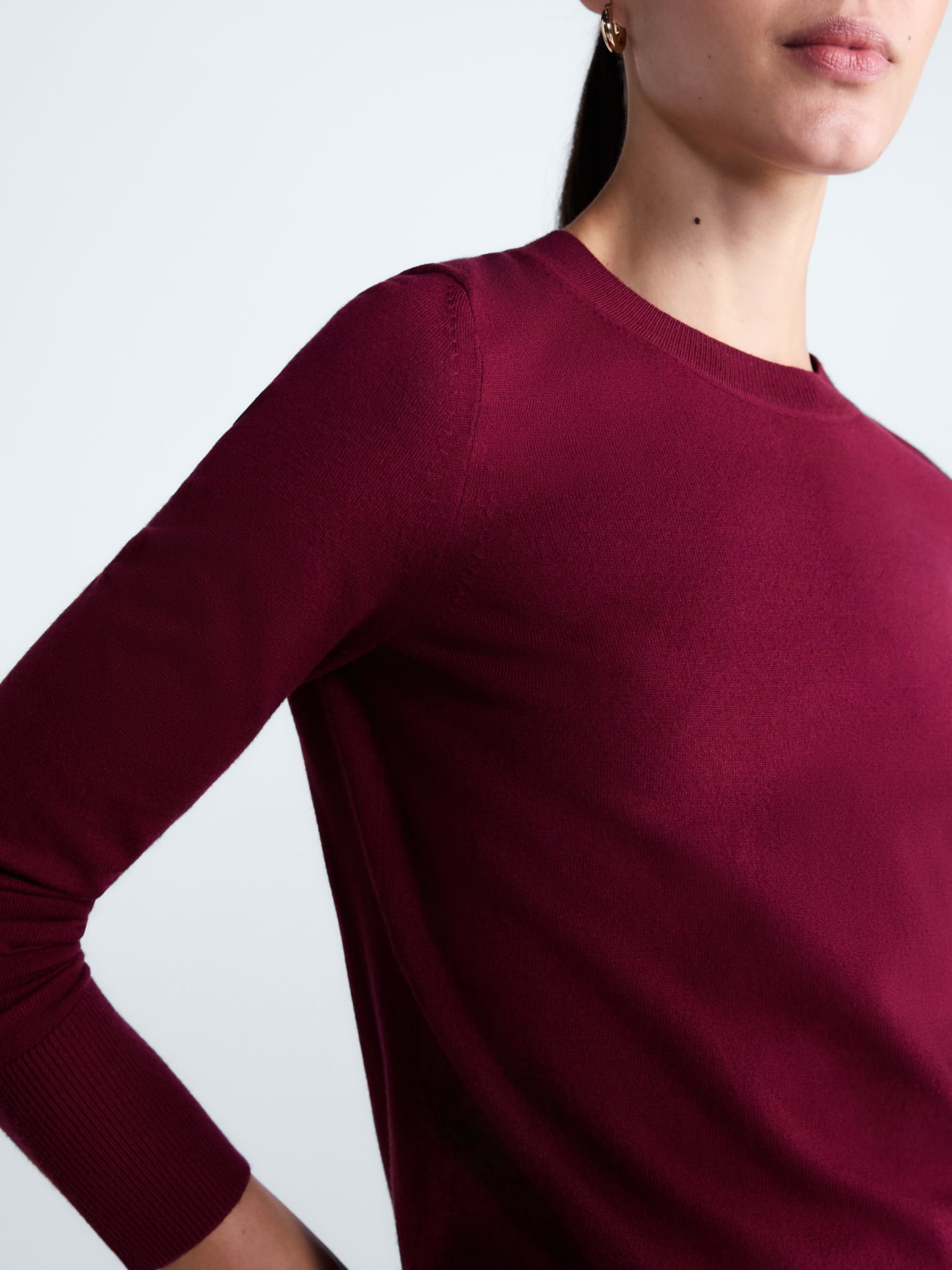 Free Assembly Women's and Women's Plus Cozy Yarn Crewneck Sweater, Midweight, Sizes XS-4X