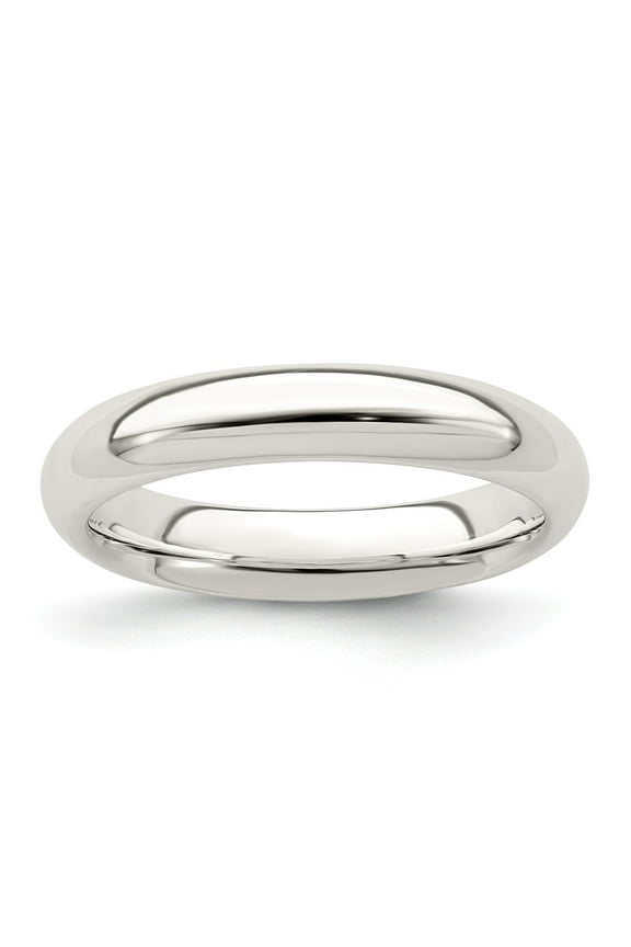 925 Sterling Silver 4mm Comfort Fit Band Size: 5; for Adults and Teens; for Women and Men