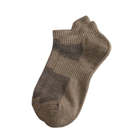 Sports Elastic Socks 1 Pair Men Socks Short Cut Low-tube Solid Color Thin Soft Breathable Sweat Absorption No Odor Anti-slip Elastic Quick-drying
