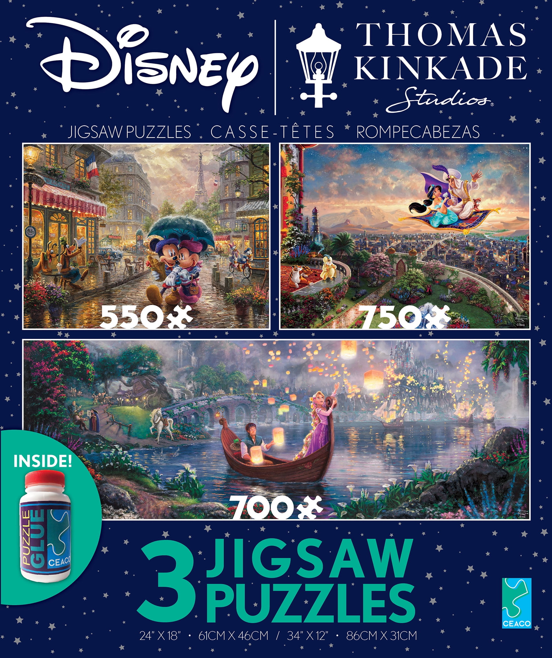 Ceaco - 3 in 1 Multipack - Thomas Kinkade - Disney ...