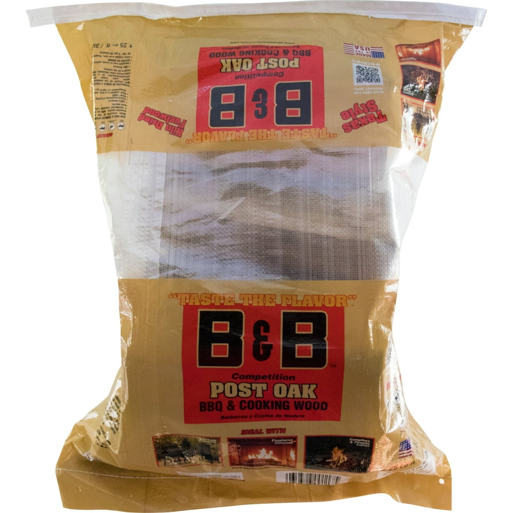 B&B Post Oak BBQ Cooking Wood, 1.25 Cu. Ft.