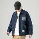 thumbnail image 5 of Chaqueta vaquera con botones de otoño para hombre, abrigos vaqueros para hombre con empalme, azul cargo Y2k, de invierno, de gran tamaño, de moda 2024, nueva en talla L, vaquero de Corea, 5 of 5