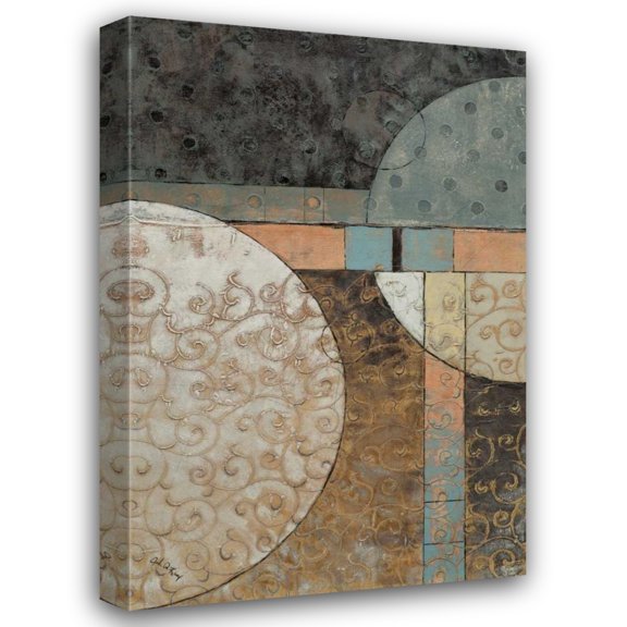 John Kime 13x18 Gallery Wrapped Canvas Wall Art Titled - Geo Round Squared I