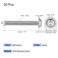 thumbnail image 2 of Unique Bargains M6 x 40mm 304 Stainless Steel Flanged Button Head Socket Cap Screws 20 Pack, 2 of 5