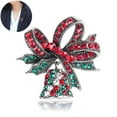 thumbnail image 2 of Broche de Noël Mode Strass Cloche Broche de Fête Broche Corsage, 2 of 10