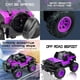 thumbnail image 3 of Coche teledirigido para niñas, escala 1:20, camión teledirigido todoterreno morado, juguete vehículo Big Foot con baterías recargables y luz LED (camión RC morado), 3 of 5