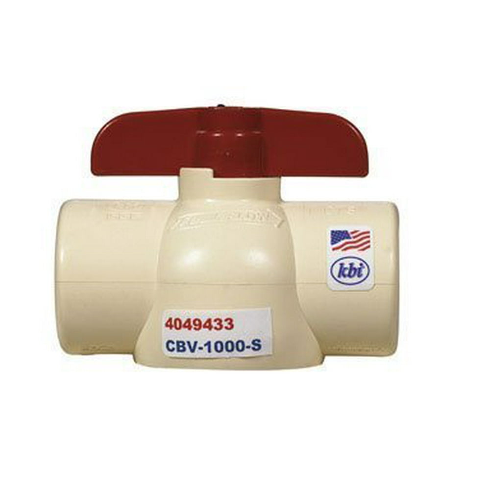 Homewerks VBVCPVE5B 100 PSI Hot or Cold Water CPVC Ball Valve 1 in