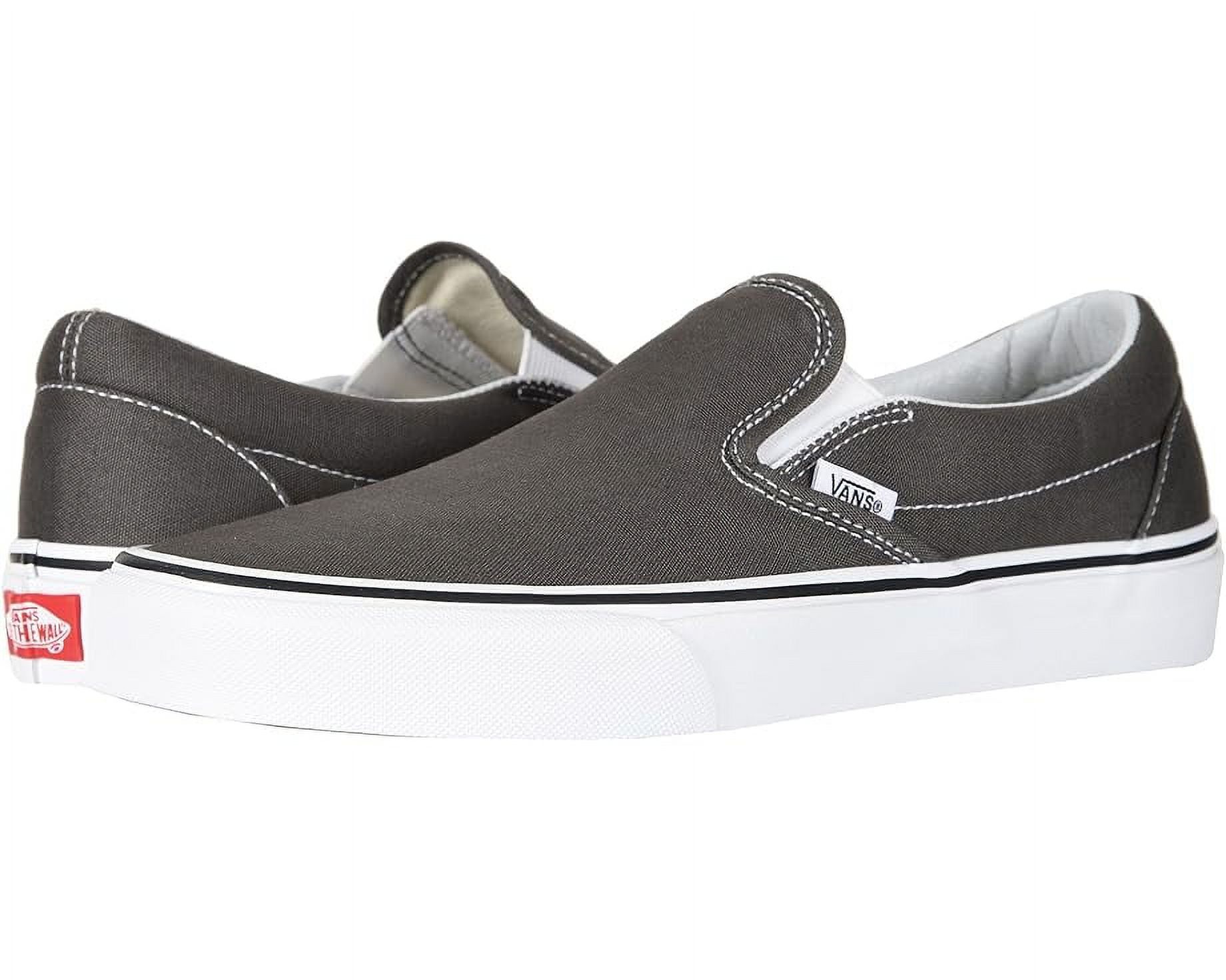 Vans Unisex Classic Slip on Canvas Shoes - Charcoal - 9 Women/7.5 Men