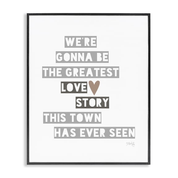 Stupell Industries Modern Greatest Love Story Black Framed Giclee Art, 11 x 14, by Marla Rae