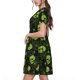 thumbnail image 2 of Balery Skulls And Cobwebs Vestidos sueltos de manga corta para mujer, vestidos de verano 2025, vestidos casuales de corte A con vuelo., 2 of 6