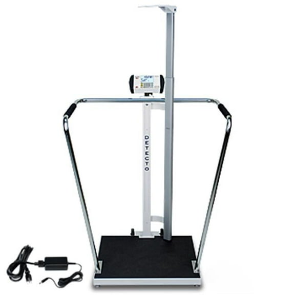 Detecto 6857DHR-AC 24 x 24 in. 1000 x 0.2 lbs x 0.1 kg Platform DHR AC Adapter Digital Bariatric Scale