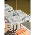 thumbnail image 6 of Outdoor Tablecloth with Umbrella Hole, Aqua Teal Coastal Waterproof Outdoor Table Cover, Summer Beach Starfish Coral Nautical Rustic Patio Tablecloths for Party/Garden/Picnic, Square 54"x54", 6 of 9